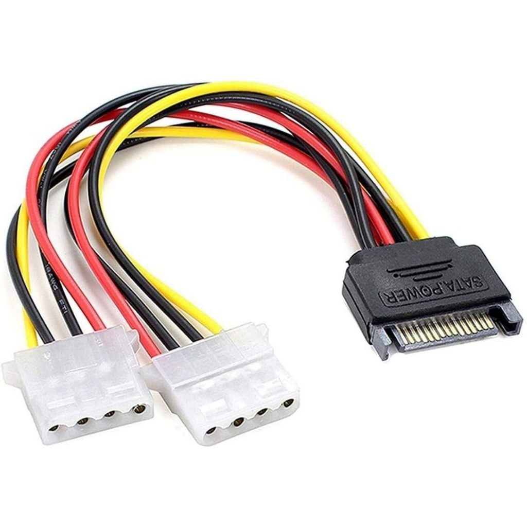 Cabo Y Adaptador 1 Sata Macho Para 2 Ide Molex Fêmea Shopee Brasil