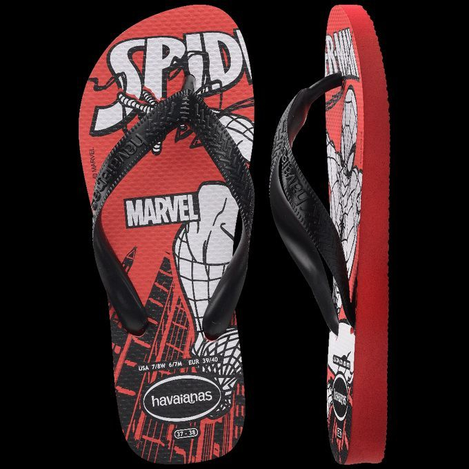 Chinelo Havaianas Top Marvel Logomania Homem Aranha Um Chinelo P