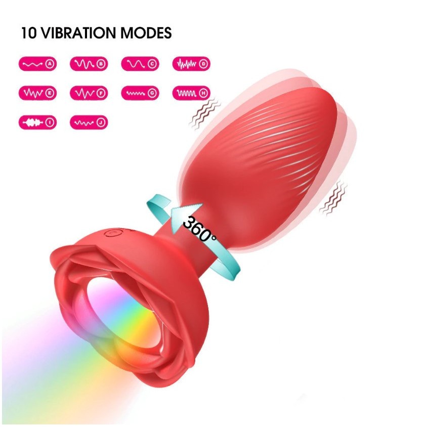 SP Vibrador Rosa Sexo Anal Plug Anal Vibratório Massageador De Próstata Estimulador De