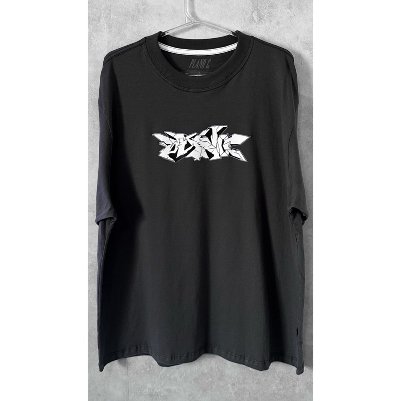 Camiseta Masculina Oversized Plano C Original Graffiti Cinza