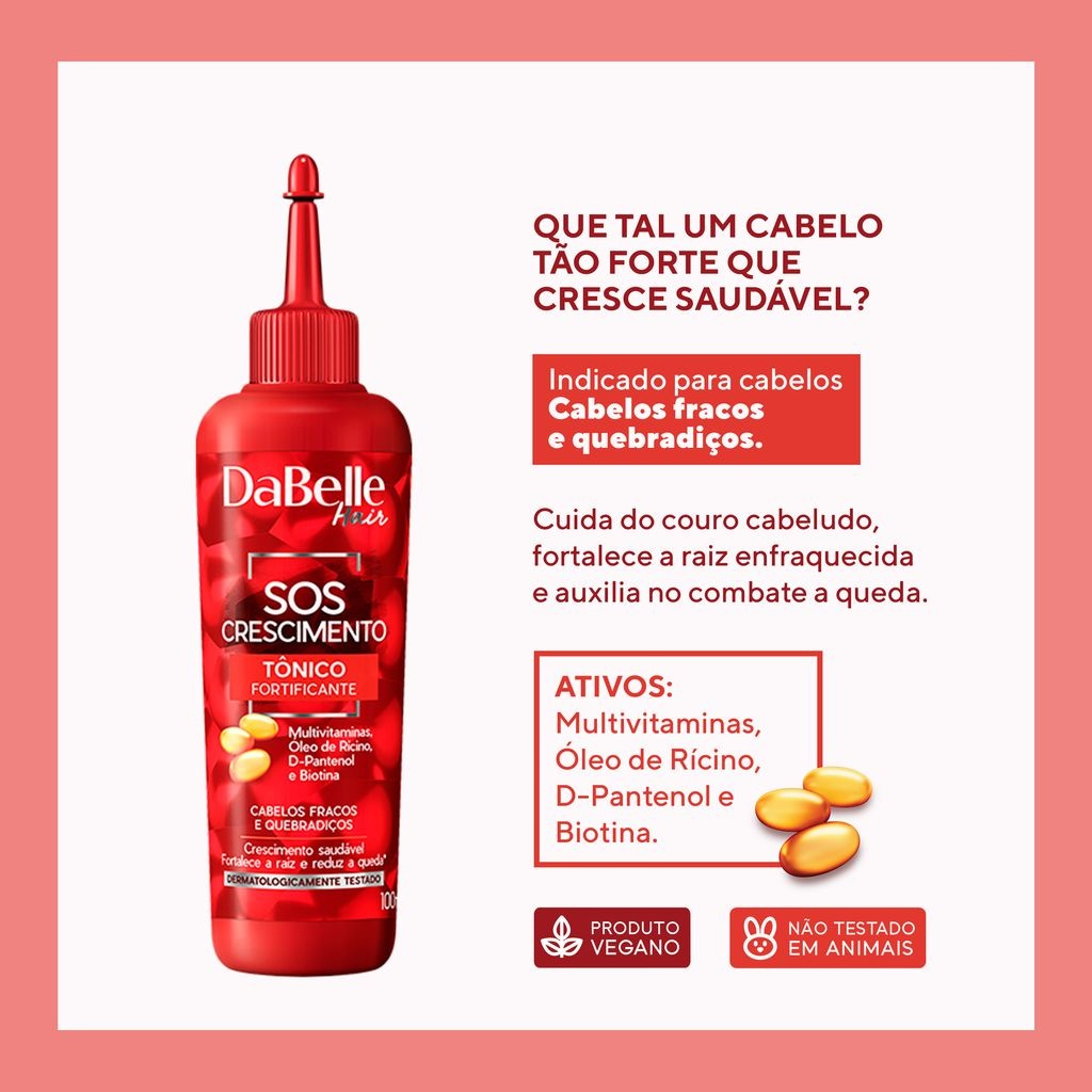 Kit DaBelle Hair SOS Crescimento Máscara 400g 4 produtos Shopee