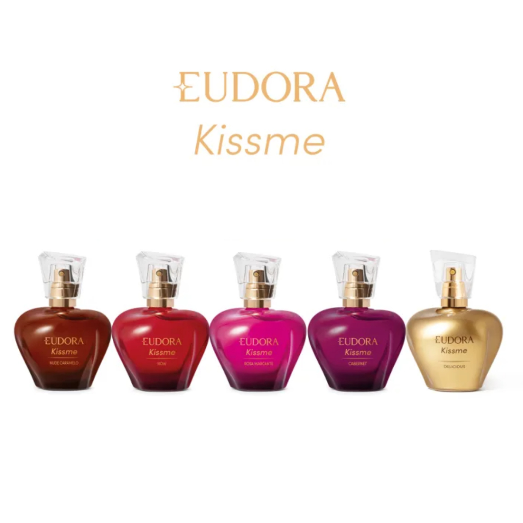Perfume Eudora Kiss Me 50ml Lovely Nude Caramelo Rosa Marcante