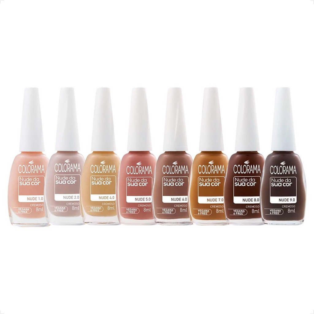 Kit Esmaltes Colorama Coleção Nude da sua cor 8 cores Shopee Brasil