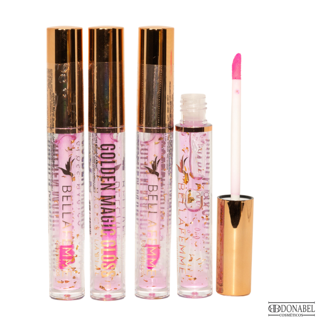 Gloss Labial M Gico Golden Magic Bella Femme Acabamento Brilhante Cor