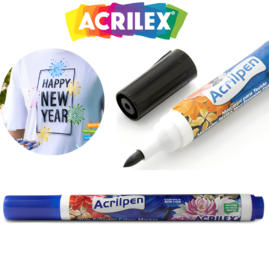 Caneta Para Tecido Acrilpen Marcador Acrilex Shopee Brasil