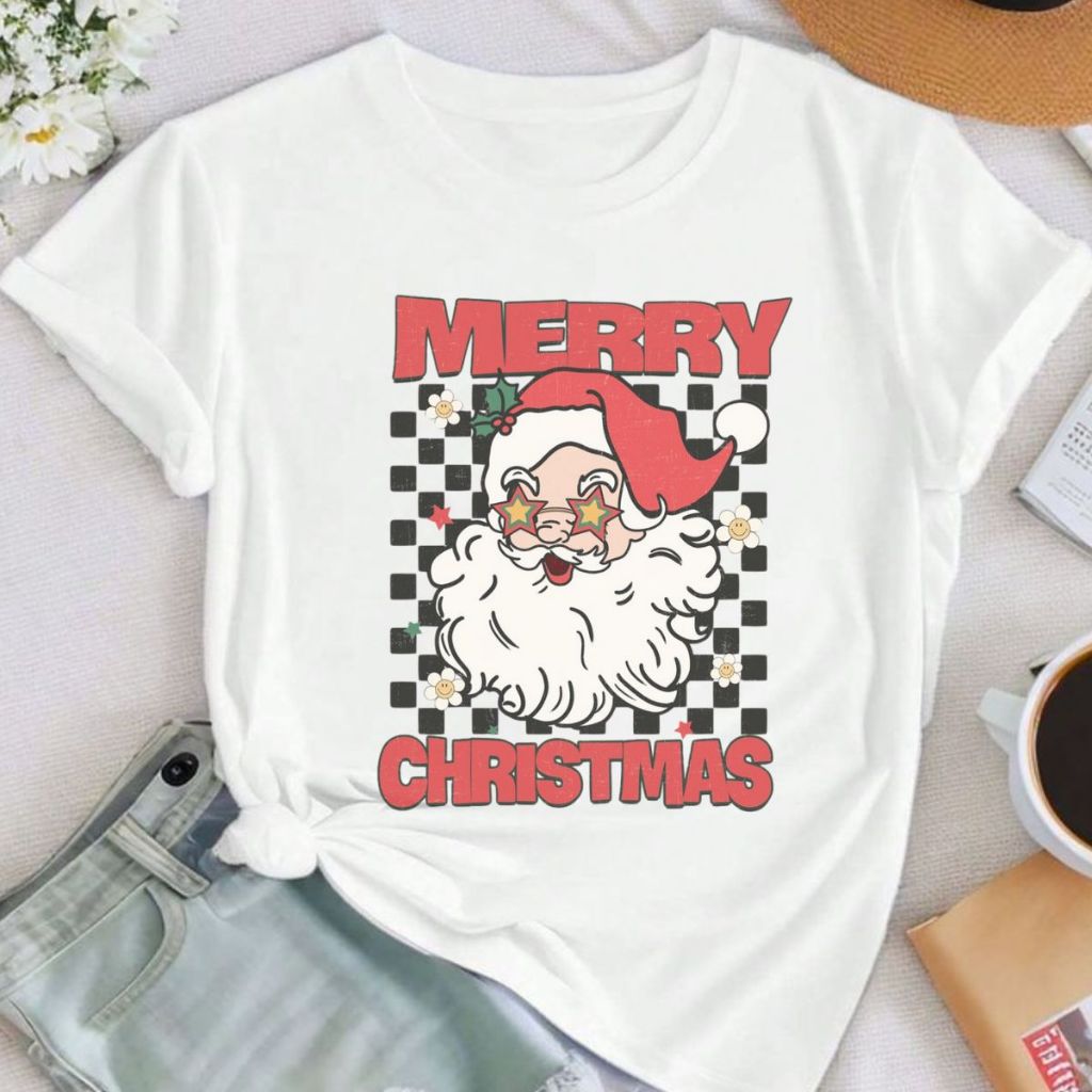 Camiseta T Shirt Feminina Algod O Natal Papai Noel Shopee Brasil