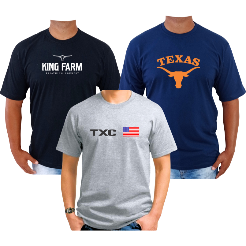 Kit Camiseta Masculina Texas Farm Country Rodeio Algod O Shopee