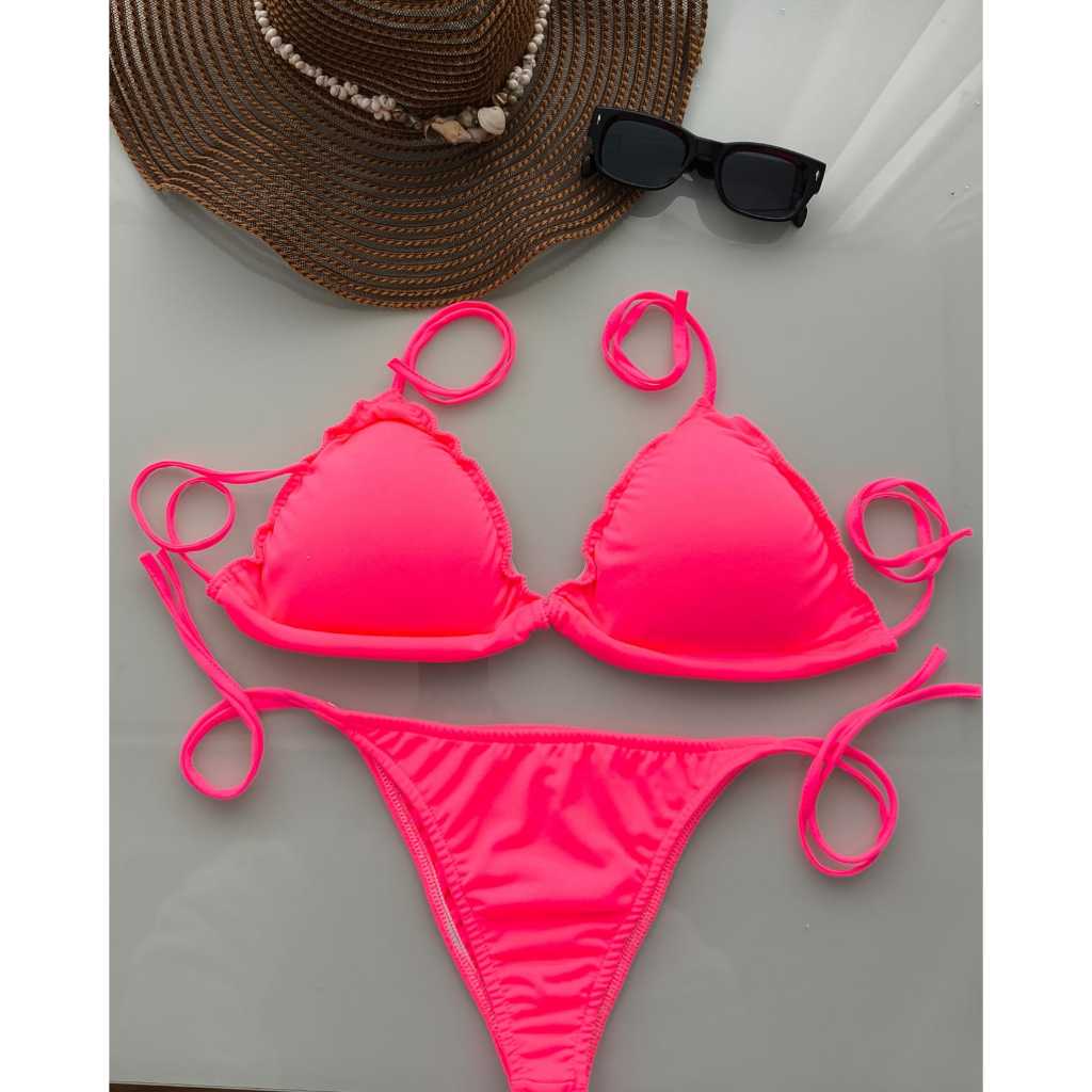 Biquíni bojo cortininha forro levanta bumbum biquíne bikini