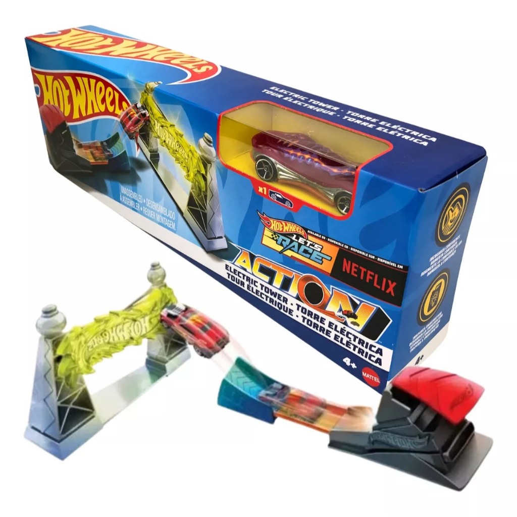 Pista Hot Wheels Torre Elétrica Action Carro E Lançador Shopee Brasil