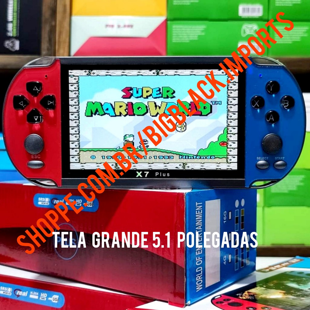 Video Game Port Til Retr X Plus Tela Grande Polegadas