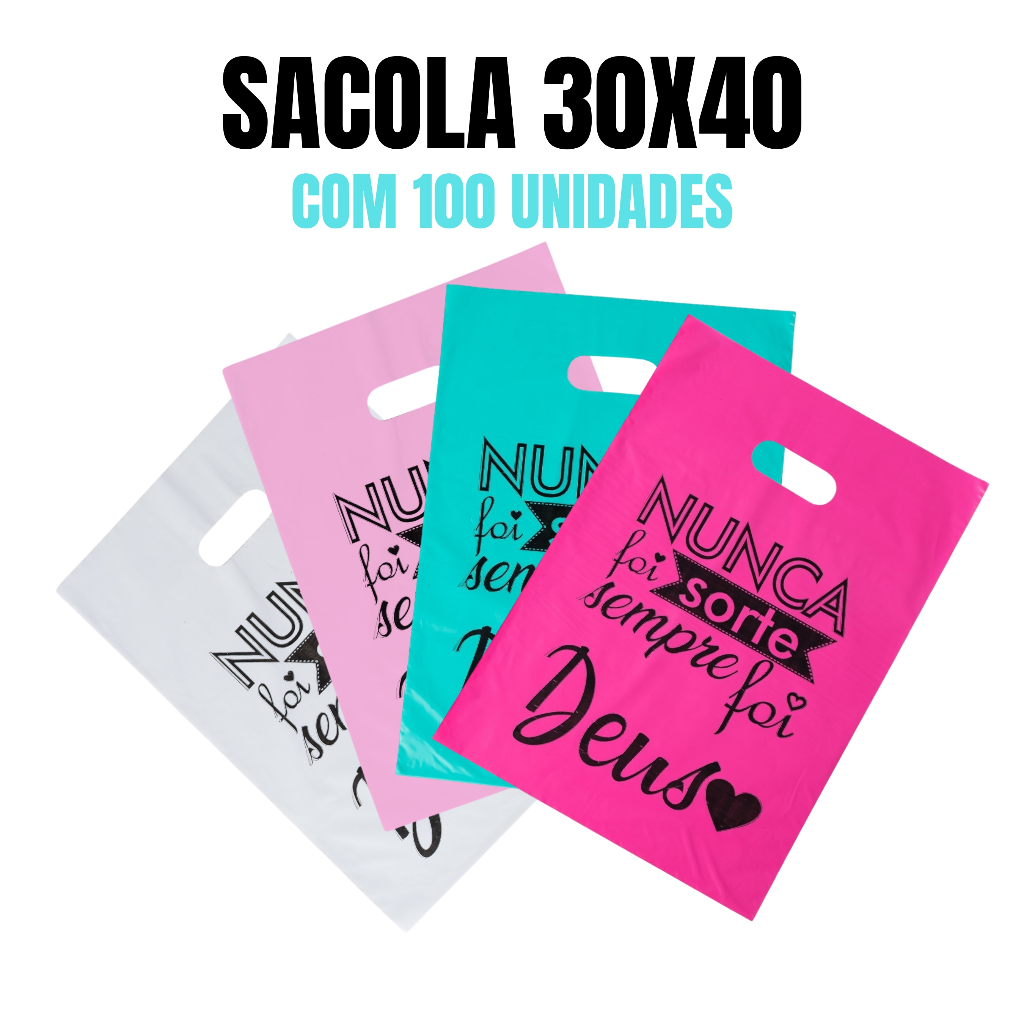 100 Un Sacolas Frases 30x40 Sacolas Estampadas Sacolas