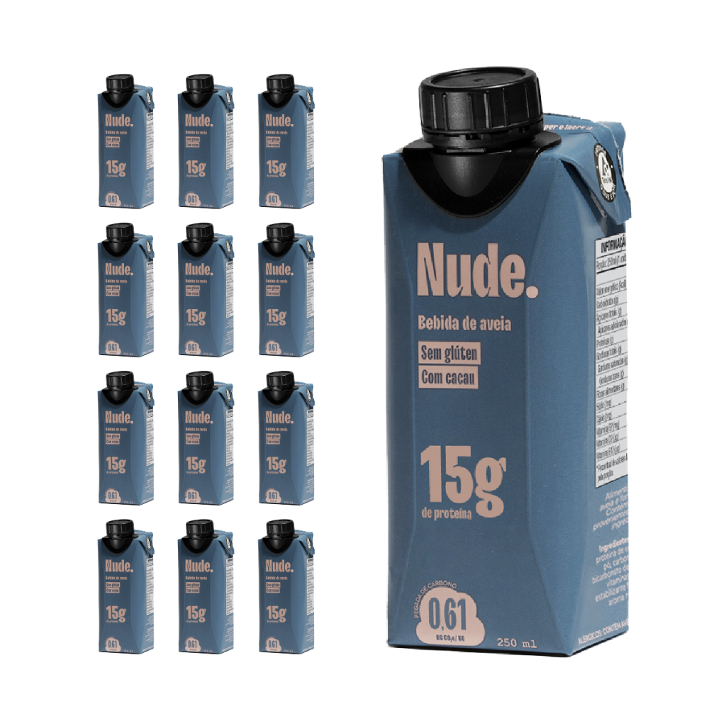 Nude Bebida De Aveia Proteica Cacau Ml Pack X Shopee Brasil