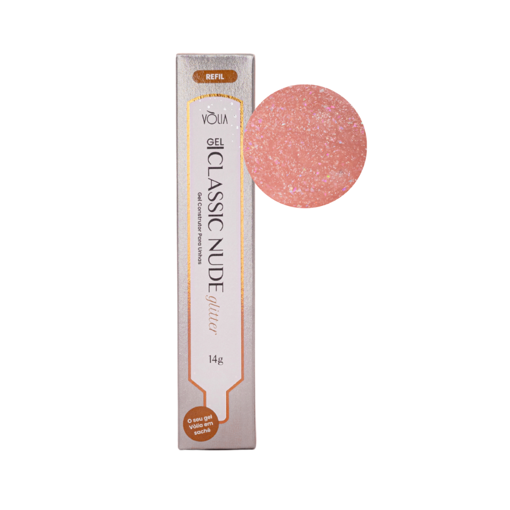 Lançamento Gel Classic Nude Glitter g Sachê Refil Vòlia Shopee Brasil