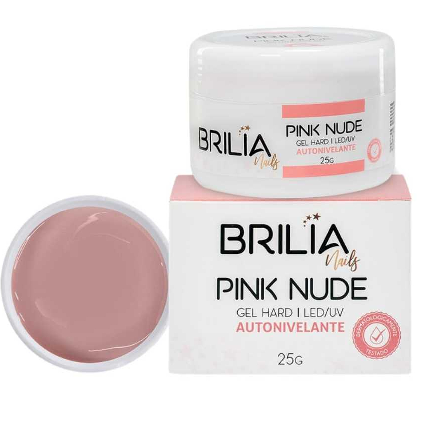 Brilia Nails Gel Hard Pink Nude 25g Alongamento De Unhas Cabine