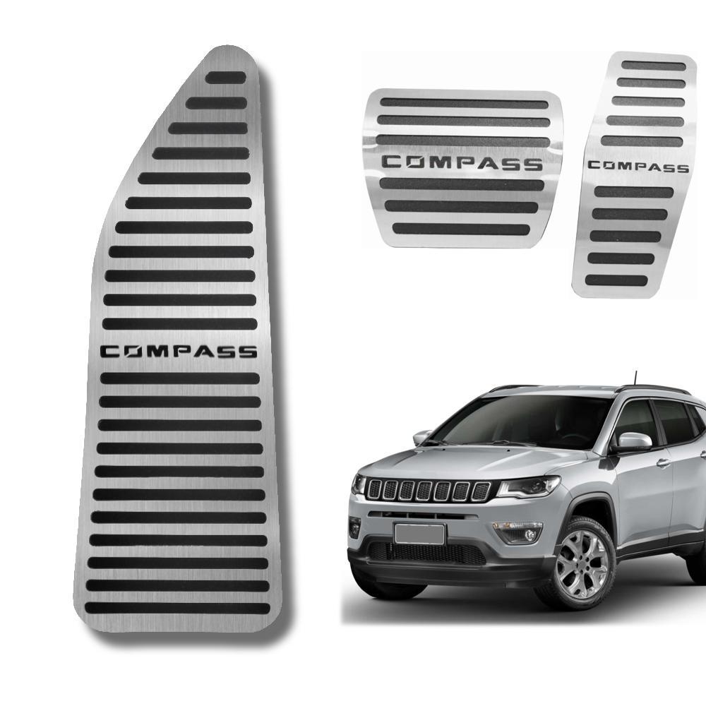 Kit Descanso De P Pedaleira A O Inox Jeep Compass Autom Tico