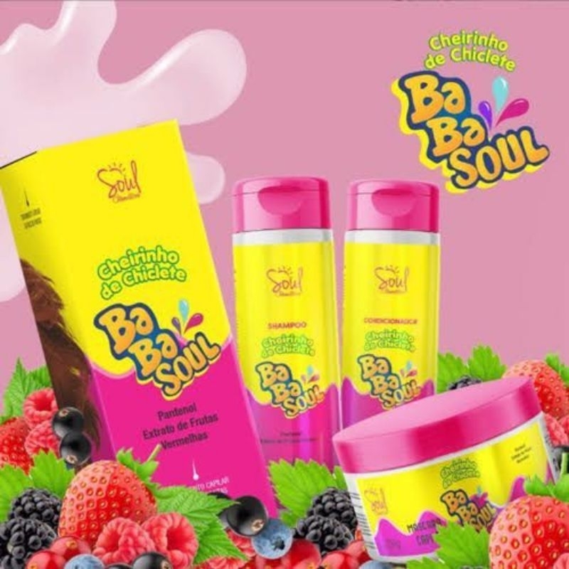 Kit Shampoo Condicionador M Scara Capilar Babasoul Tutti Frutti