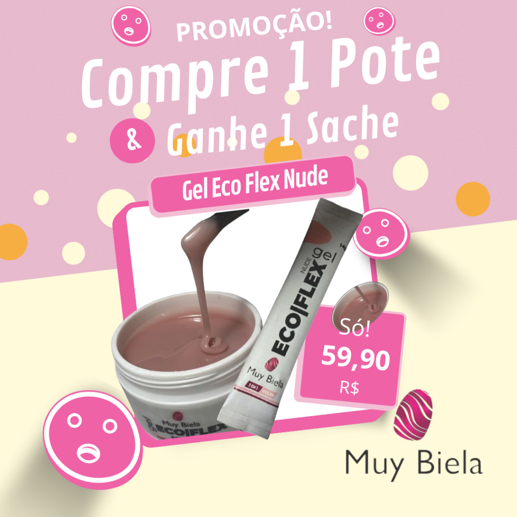 Pack Gel Eco Flex Nude Muy Biela 24G Gts Sache Gel Eco Flex Nude 14g