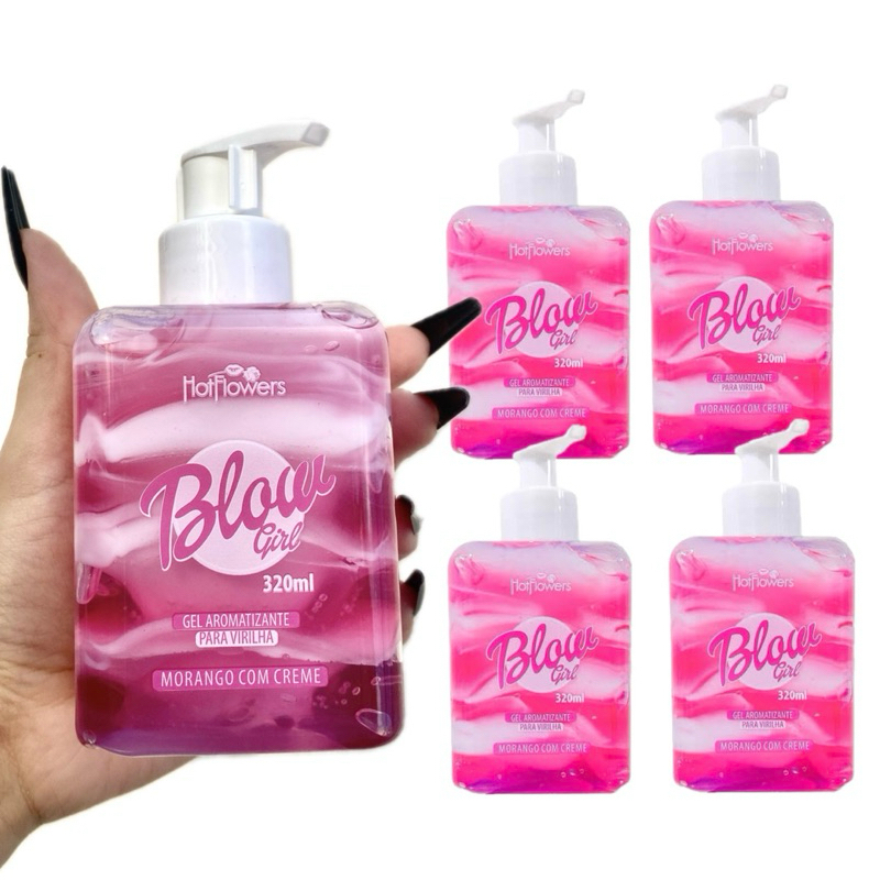 5 BLOW GIRL Gel E Creme Aroma De Morango Hidratante HotFlowers SEX