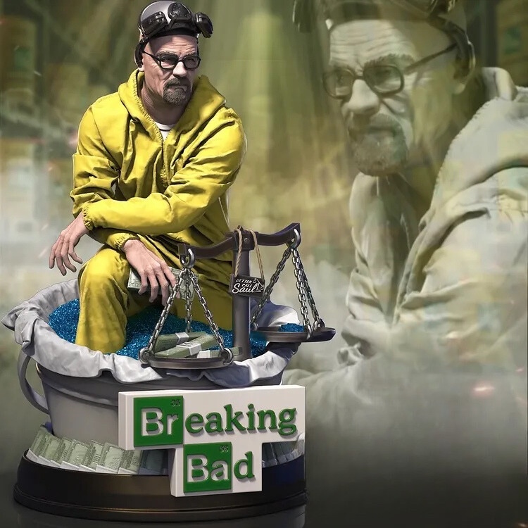 Action Figure Walter White Breaking Bad Sanix Sem Pintura Leia O