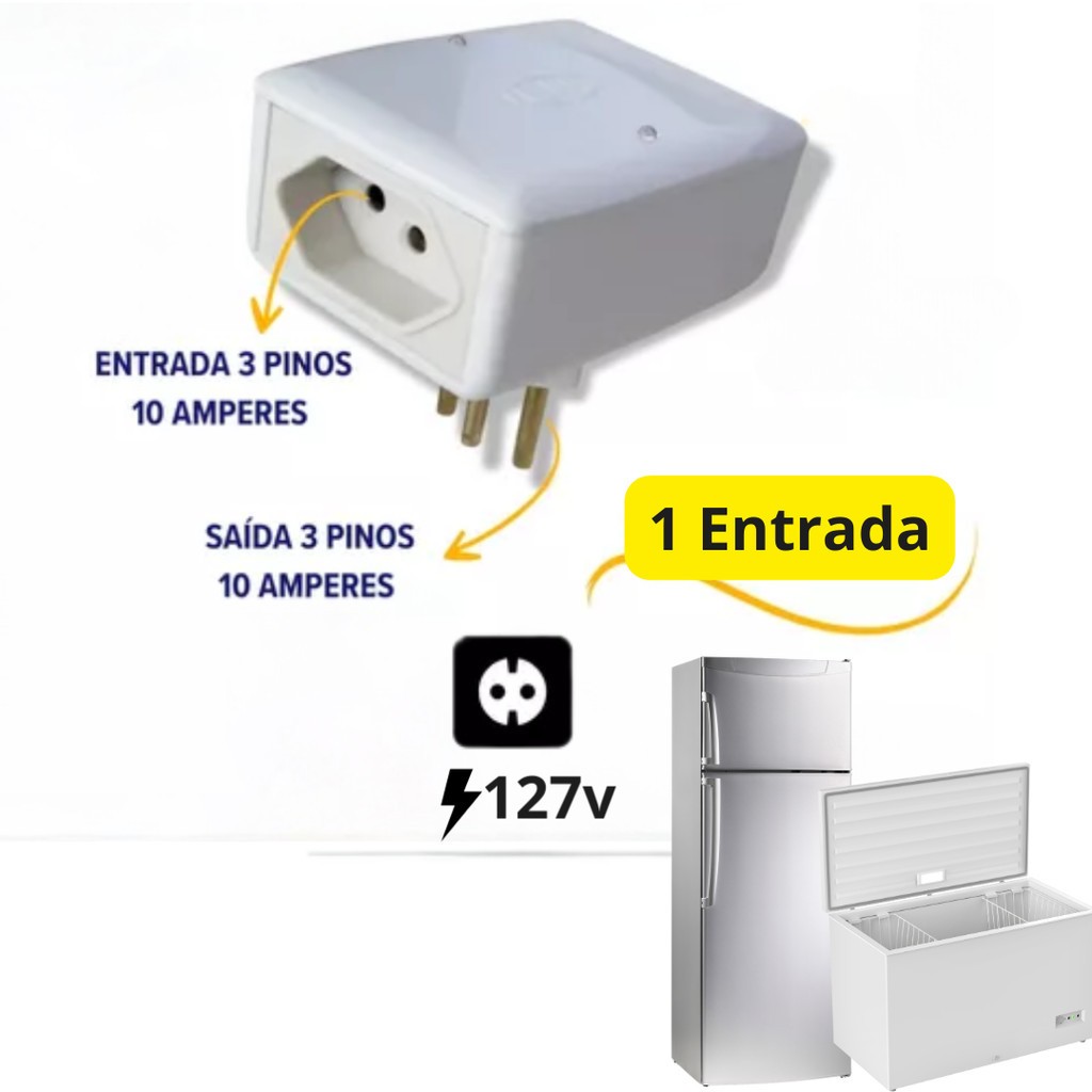 Protetor De Geladeira Freezer Quedas De Energia Raios V Envio J