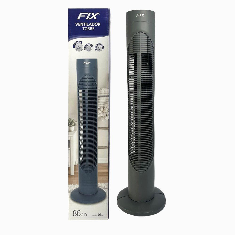 Ventilador De Coluna Circulador De Ar Branco Potente Fix Silencioso