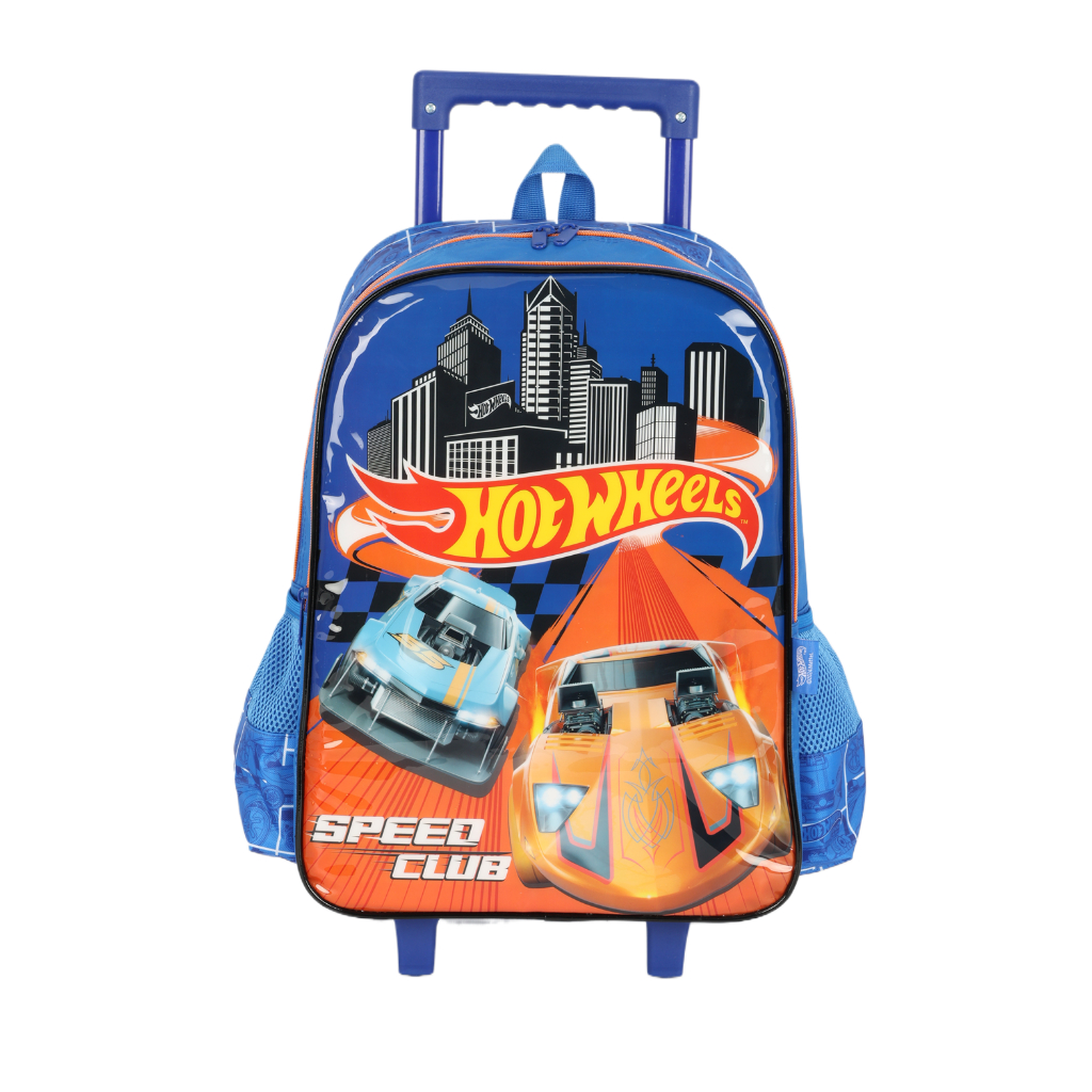 Mochila Escolar Hot Wheels Rodinhas Mala Haste Rodas Shopee Brasil
