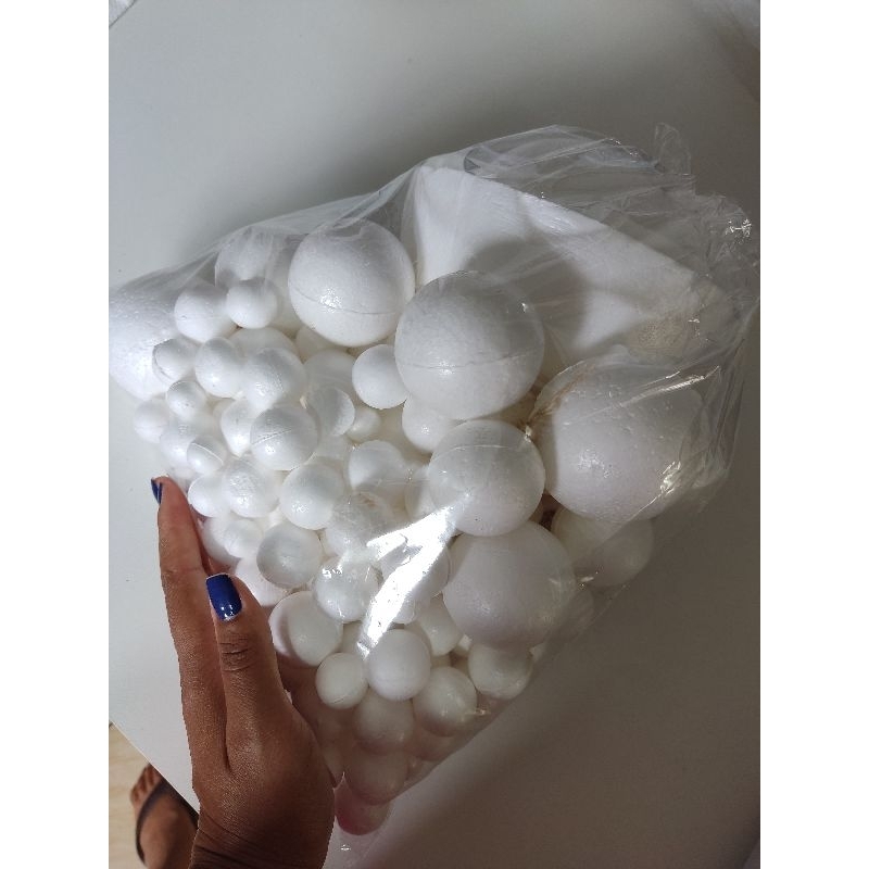 Pacote Bolinhas De Isopor Tamanhos Variados Shopee Brasil