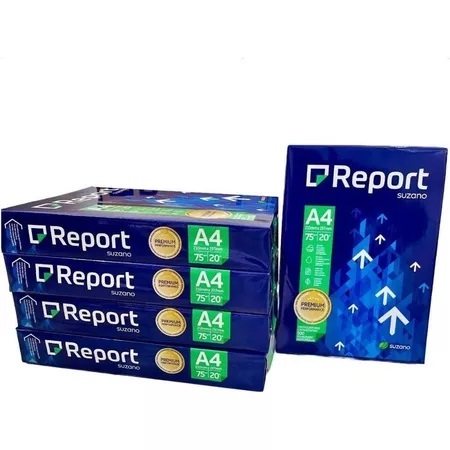 Caixa Papel Sulfite 5 Resmas C 500 Folhas Folha A4 Report Premium 75g