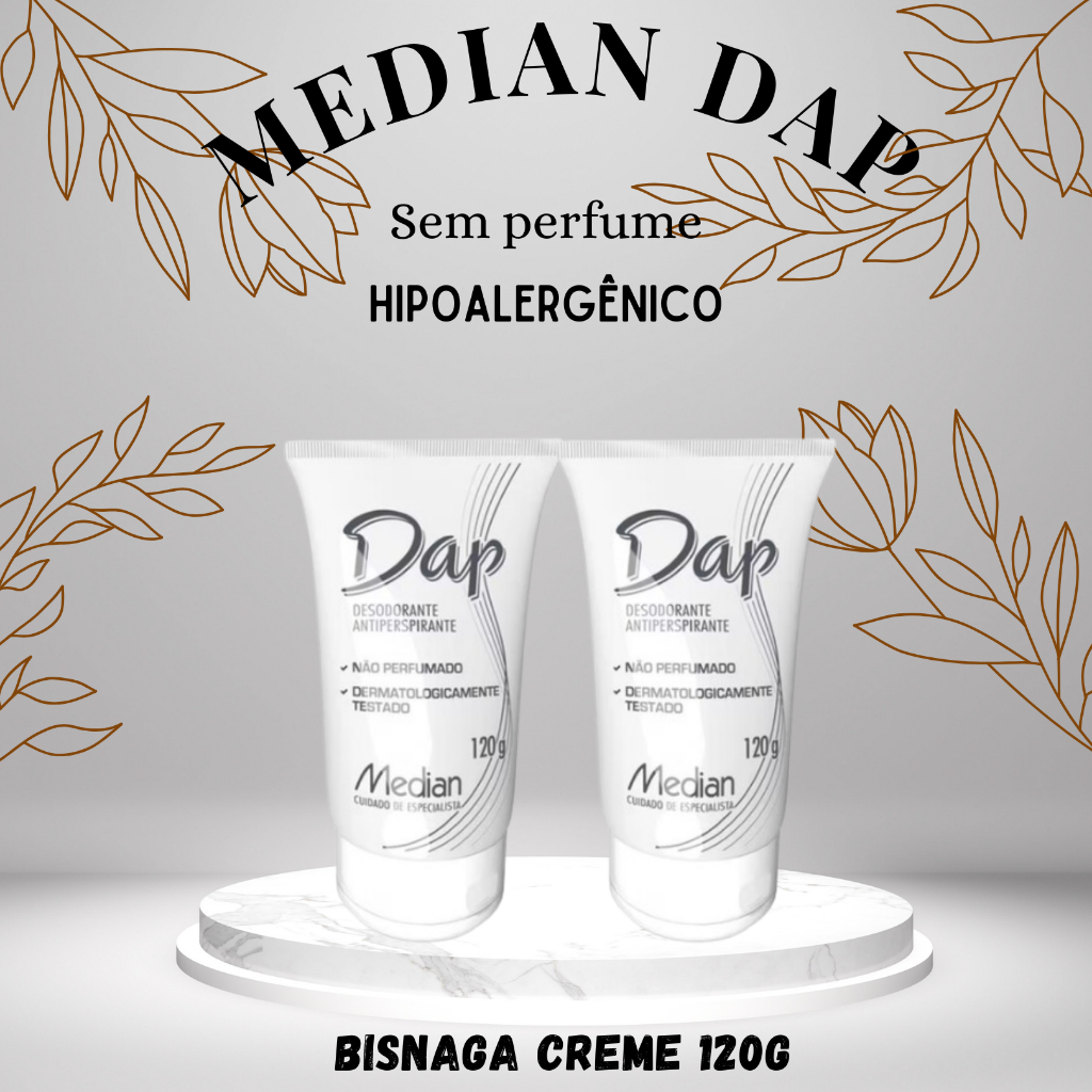 Desodorante Sem Perfume Antiperspirante Bisnaga Creme Median