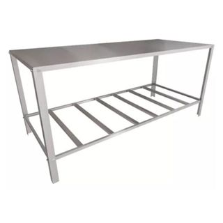 Mesa Inox Bancada Industrial Prateleira Paneleiro Shopee Brasil