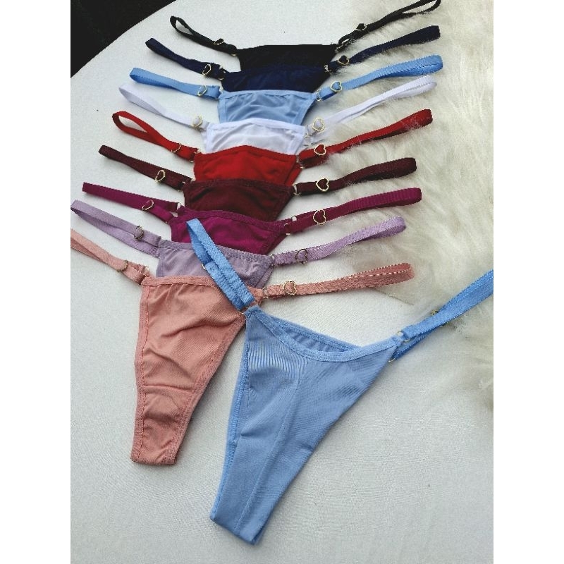 Kit 10 Calcinha Fio Duplo Lingerie Fio Dental Sensual Regulagem