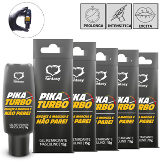 Sex Shop Pika Turbo Gel Retardante Masculino Para Ejaculação KIT 15g