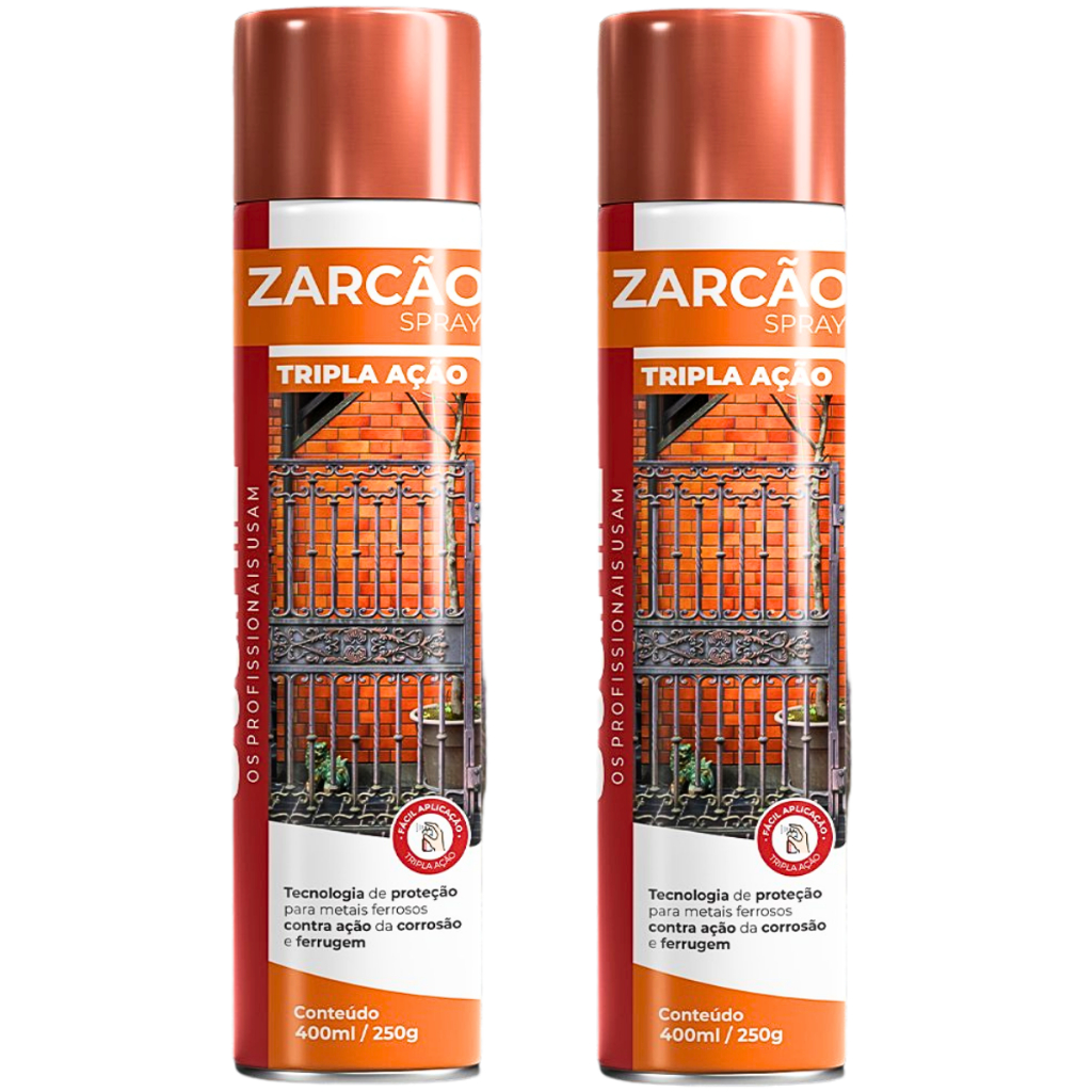 Kit 2 Spray Fundo Antiferrugem Para Metais Zarcão Etaniz 400ml Shopee