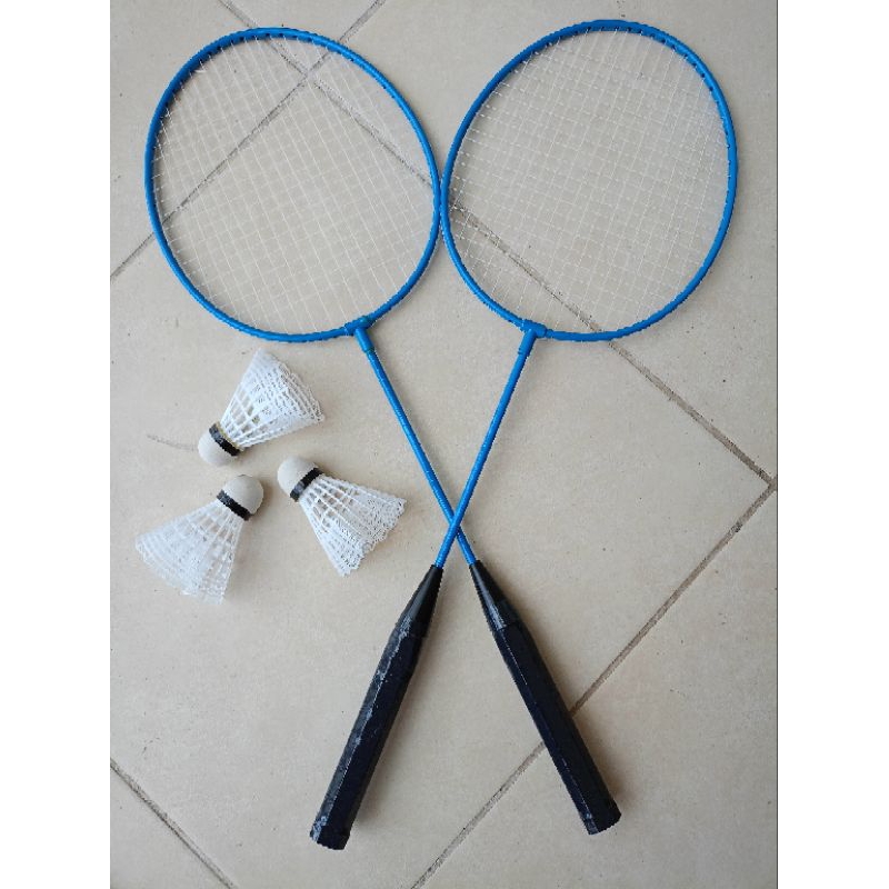 Raquete Badminton Kit 2 Raquetes E 3 Petecas Shopee Brasil