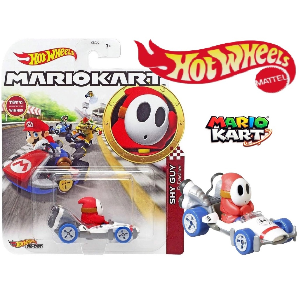 Hot Wheels Shy Guy B Dasher GJH61 Mario Kart Mattel Shopee Brasil