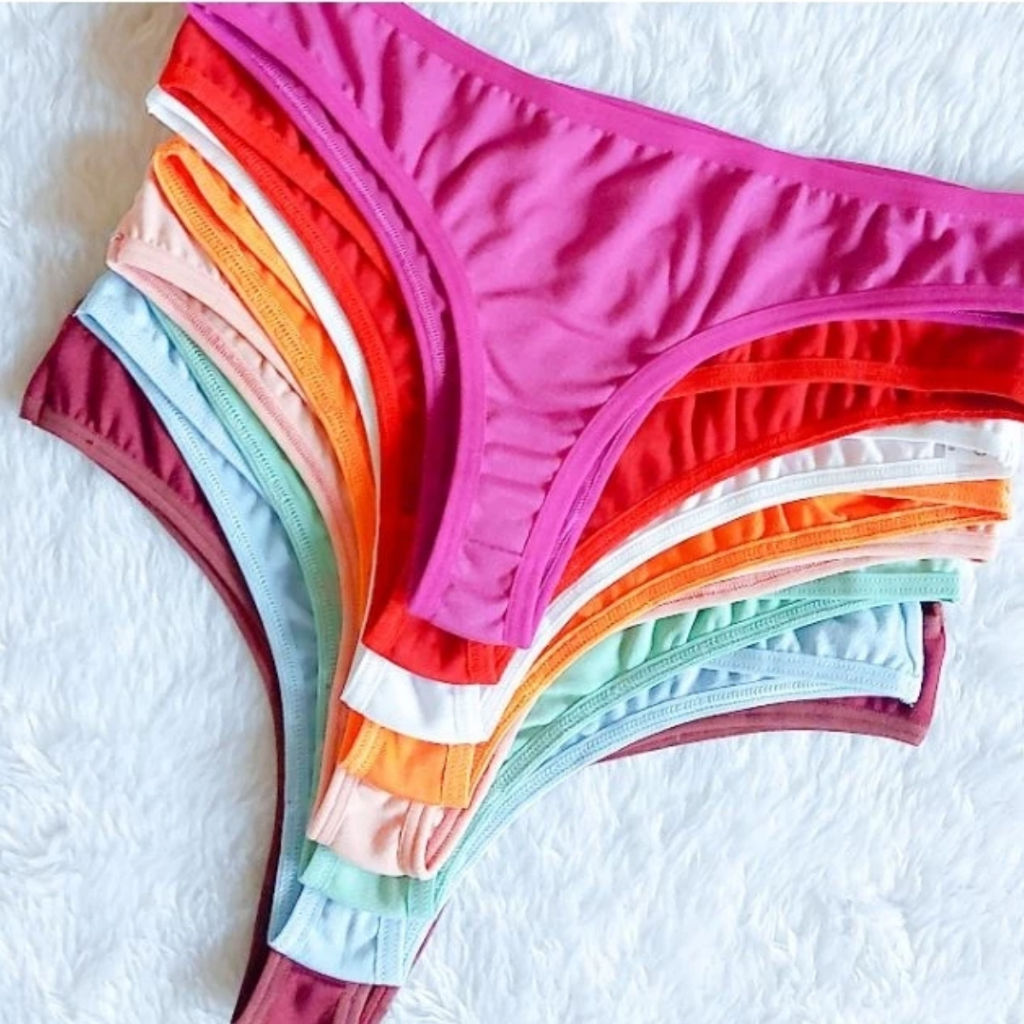 Kit 10 Calcinha Fio Dental lingerie Algodão Mulher Sexy Shopee Brasil