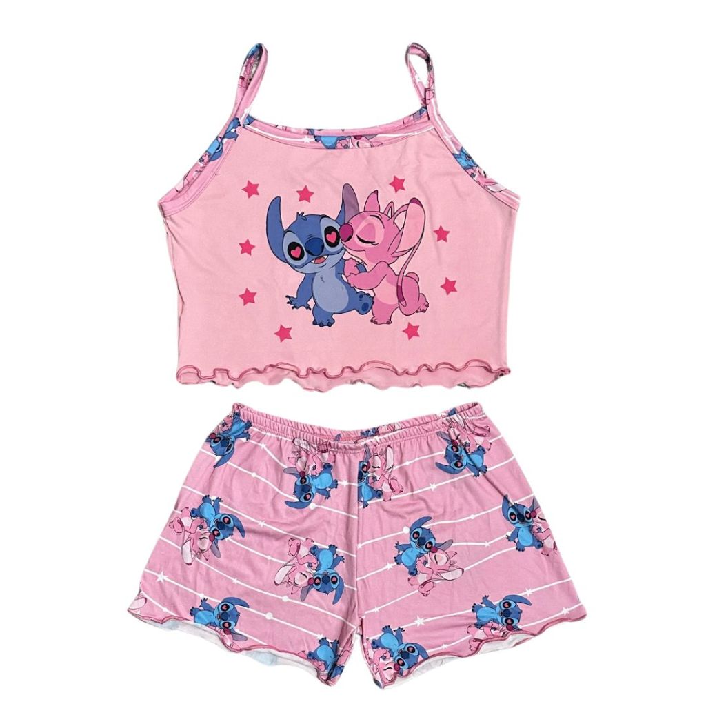 Short Doll Cropped Ondinha Infantil Baby Doll Suede Pijama