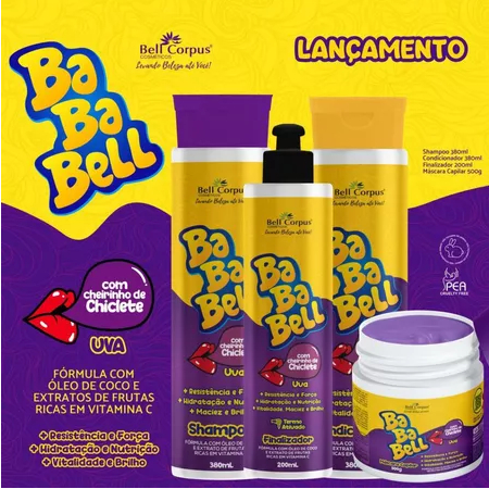 Kit Capilar Bababell Babalu Uva Cheirinho De Babalu Lan Amento Bell