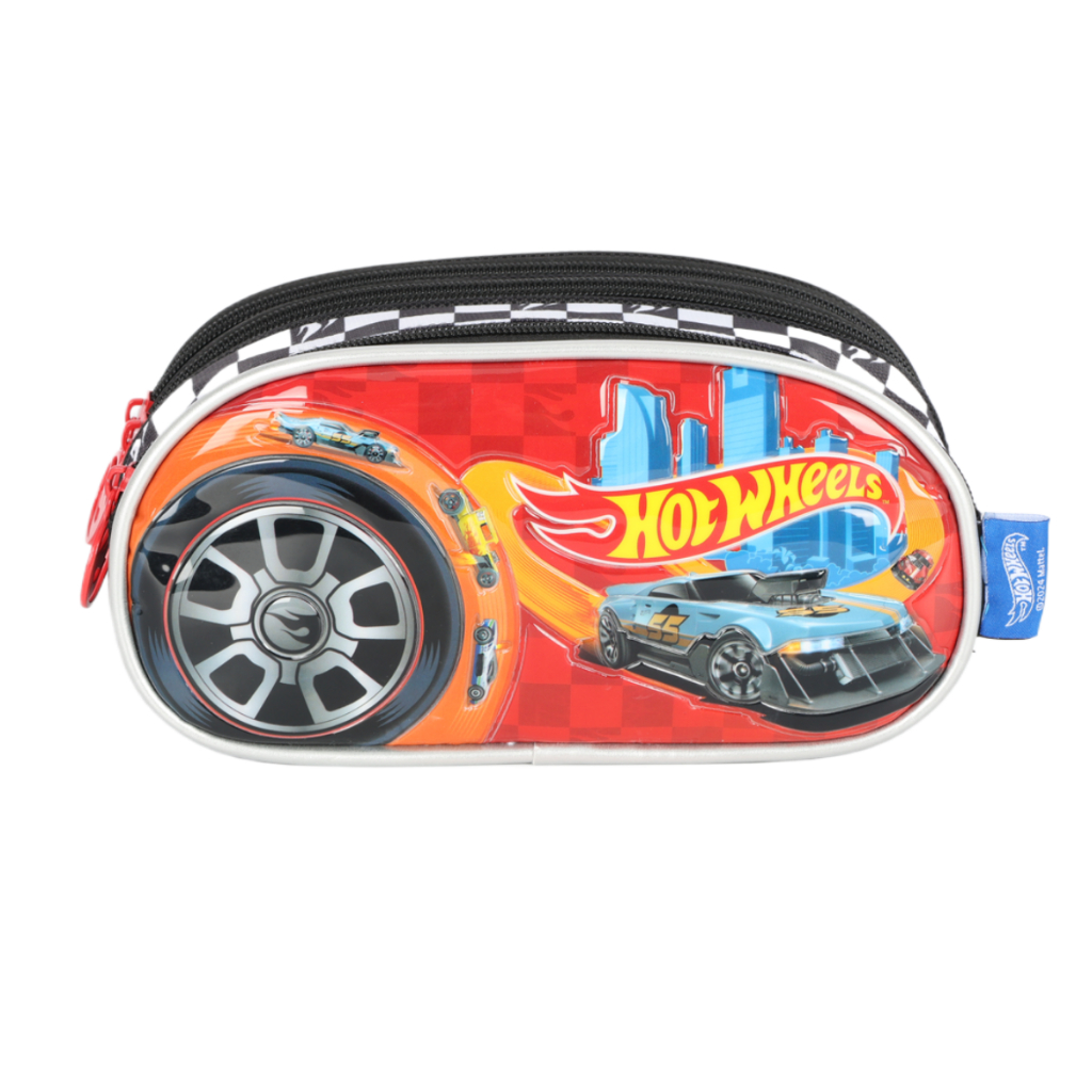 Estojo Escolar Triplo Hot Wheels Z Per Orig Design Luxcel Shopee