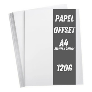 Folhas Papel Offset Branco 120g Sulfite Artesanato Papelaria Impressão