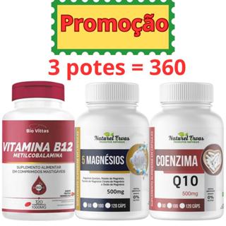 KIT 3 POTES 01 Pote De Vitamina B12 Metilcobalamina 1000mg 01 Pote