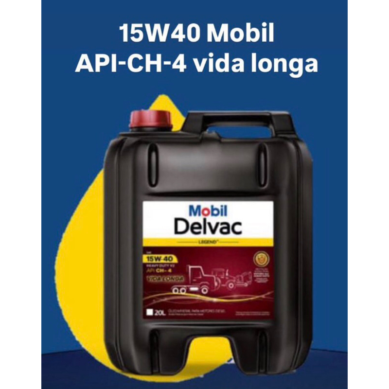 Mobil Delvac Legend 15W40 AP CH 4 Balde 20L Vida Longa Shopee Brasil