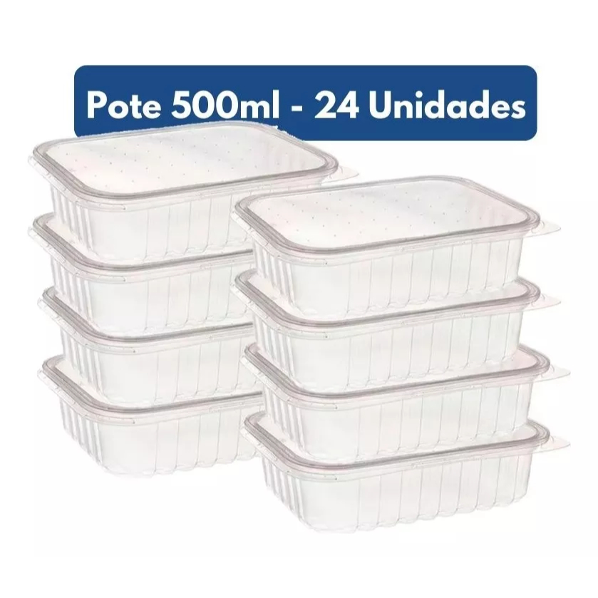 Pote Marmita Tampa Embalagem Descart Vel Ml Fitness Fit Freezer