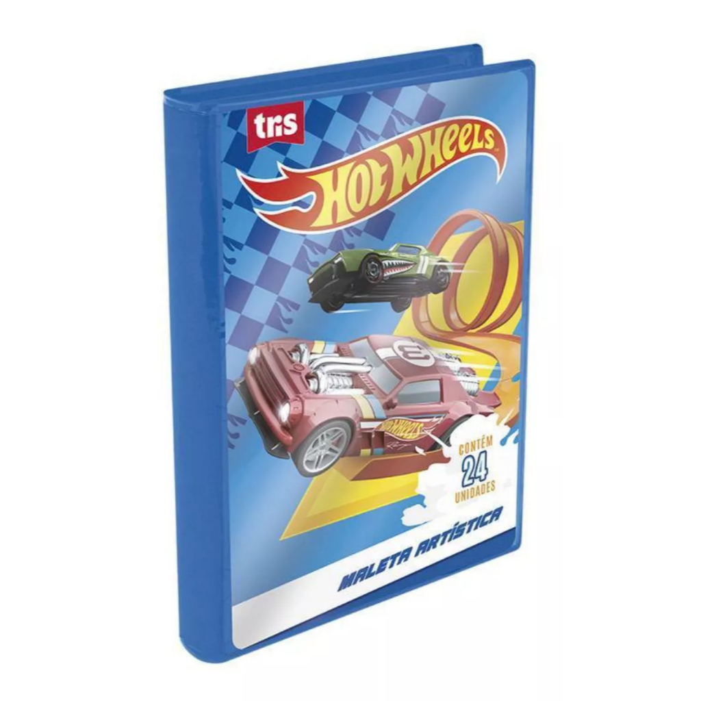 Kit Maleta Art Stica Hot Wheels Pe As Tris Shopee Brasil