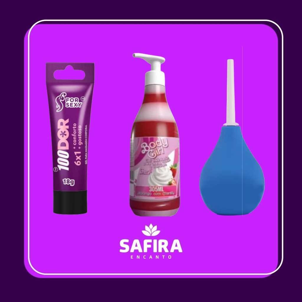 Kit Ducha Higi Nica Lubrificante Anal Dor Body Girl Hidratante