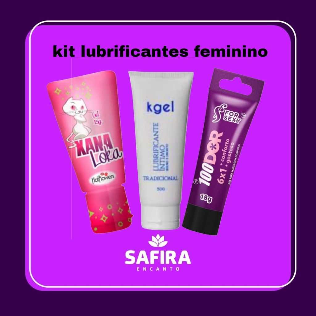 Kit Gel Anal 100 Dor 6X1 Lubrificante Xana Loka Lubrificante Íntimo