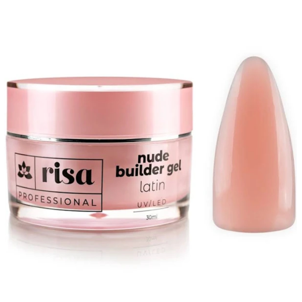 Risa Gel Nude Builder Latin Hard 30ml Gl Para Unhas Alongamentos