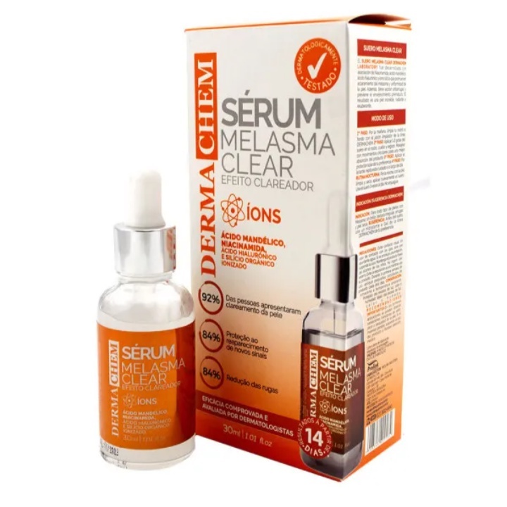 Sérum Melasma Clear Efeito Clareador Anti Rugas Dermachem Shopee Brasil