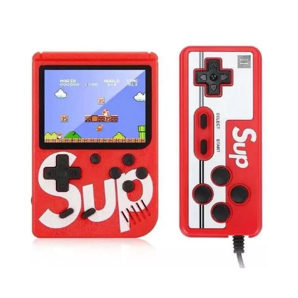 Mini Video Game Portátil Sup C 400 jogos 1 Controle para 2 jogadores