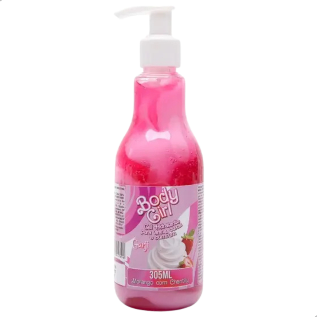 Body Girl Gel Aromatizante Beijável Para Virilha 305ml Garji Morango